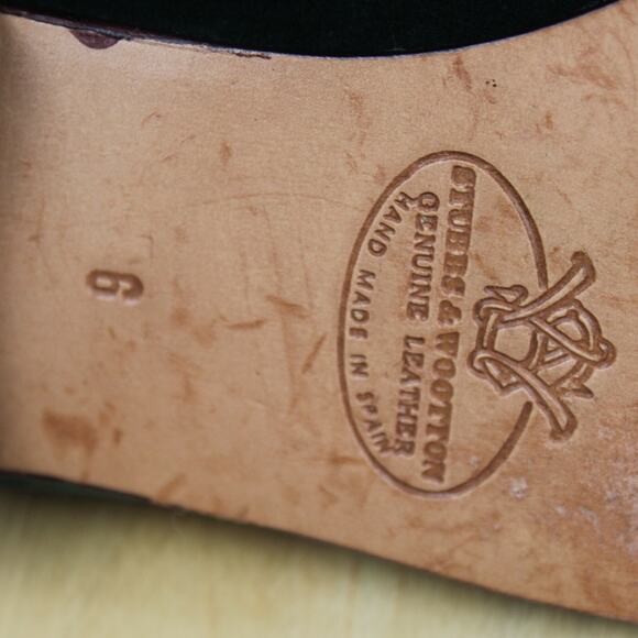 Stubbs Wootton Loafer Womens 6 Green Velvet Embroidered Slip On Comfort Shoe - Picture 8 of 12